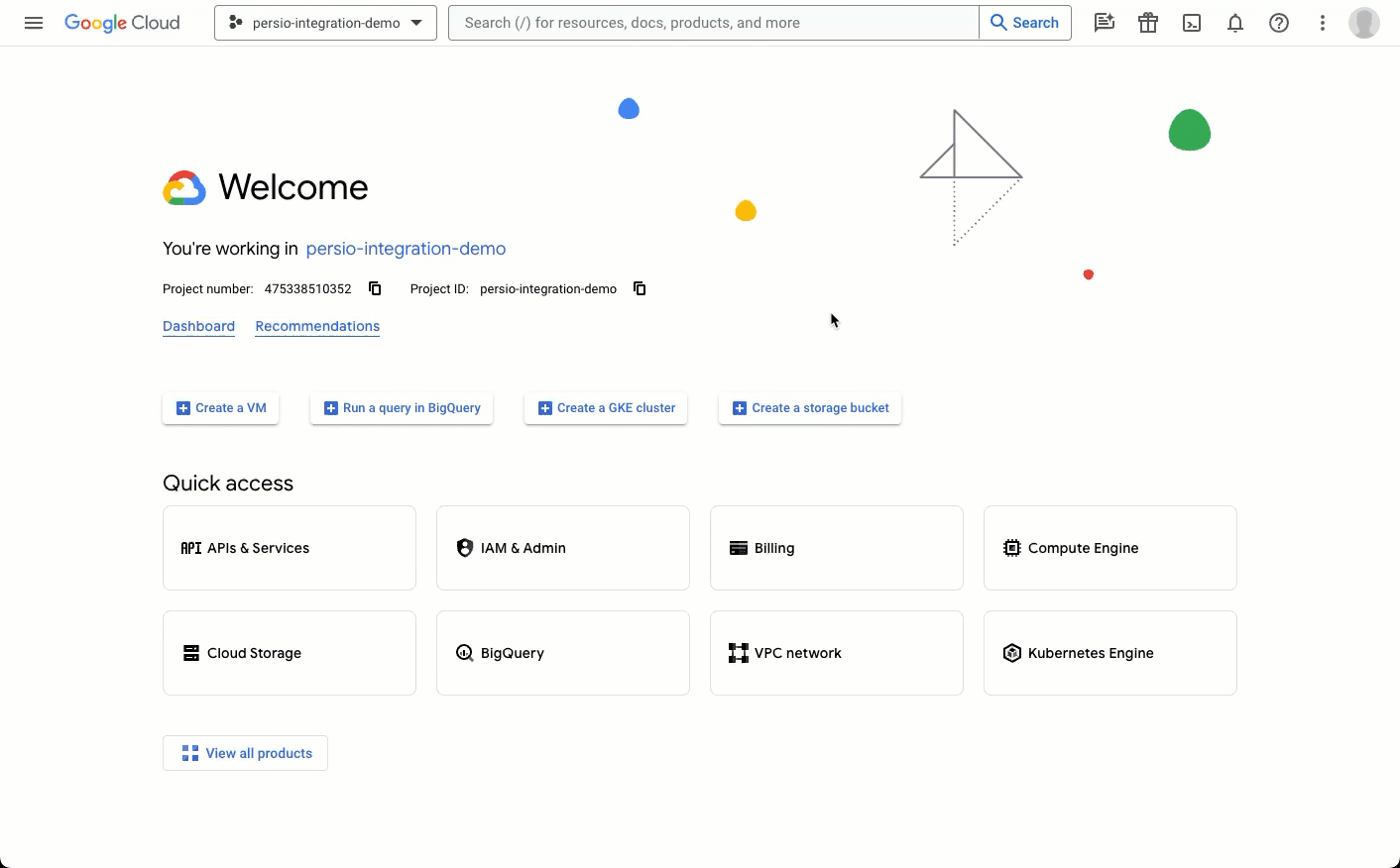 Service Accounts Menu