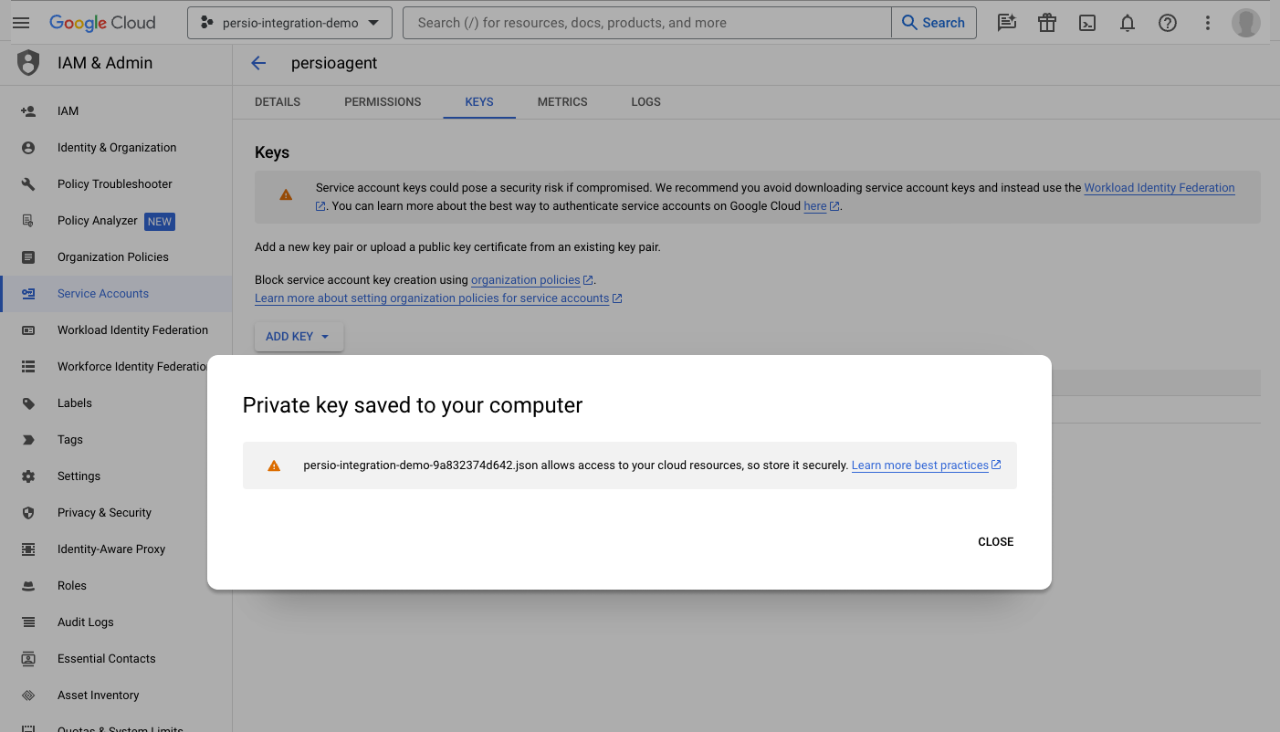 Key Download Notification
